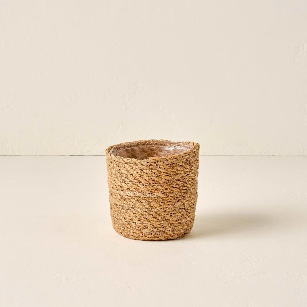 Magnolia‎ Lined Seagrass Planter XS 4.5" - Joanna Gaines